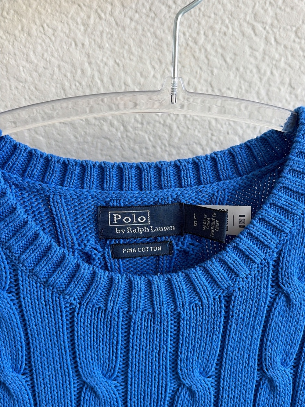 Polo Ralph Lauren Blue Cable Knit Short Sleeve Sweater 💙 - Picture 2 of 4